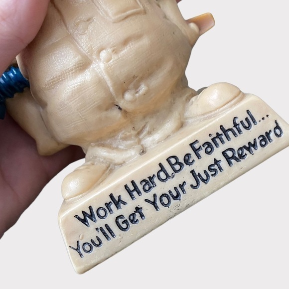 Vintage |1970 Berrie Work Hard Be Faithful You'll Get You Just Reward Figure(SC) - Picture 5 of 9